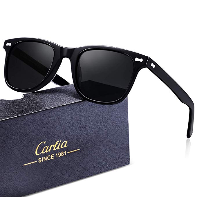 Carfia Polarised Mens Sunglasses UV400 Protection Vintage Driving Eyewear