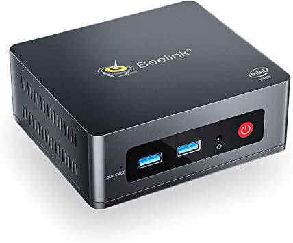 Beelink Mini PC GK35 with Intel Processor N3350(up to 2.4GHz) Windows 10, 4G DDR3/64G eMMC Mini Computer, 4K HD, BT4.0, Dual HDMI Ports, 2.4G/5G Dual WiFi, Gigabit Ethernet, Mini Desktop Computer