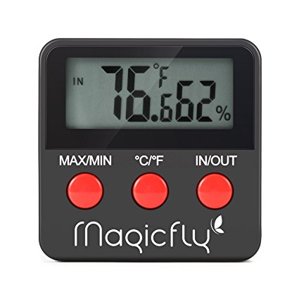 Magicfly Hygrometer and Thermometer for Egg Incubator, Reptile Tank / terrarium, Digital Indoor Temperature Gauge and Humidity Meter Monitor