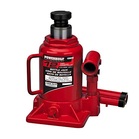 Powerbuilt 647502 Ton Shorty Bottle Jack, 1 Pack