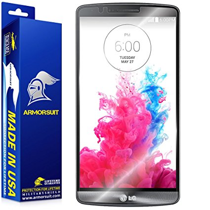 ArmorSuit MilitaryShield - LG G3 Screen Protector Anti-Bubble Ultra HD - Extreme Clarity & Touch Responsive Shield with Lifetime Free Replacements - Retail Packaging