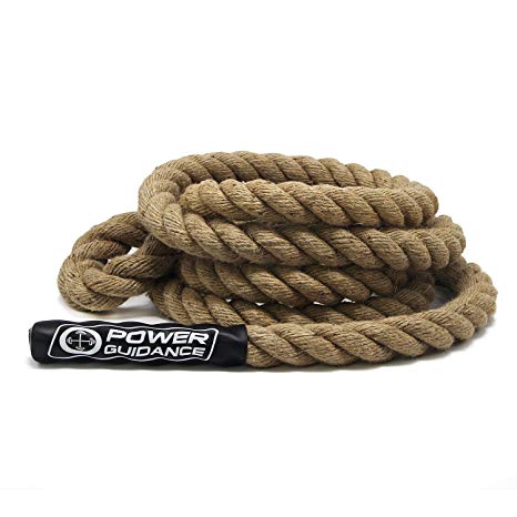 POWER GUIDANCE Climbing Rope, 1.5'' in Diameter, No Mounting Bracket Needed, Length Available: 15, 18, 25, 30, 35, 40, 50 Feet