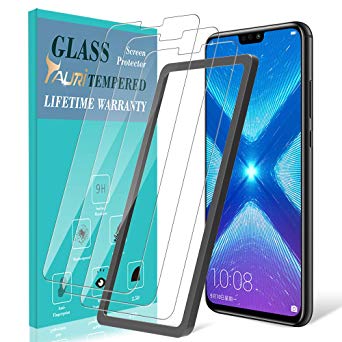 TAURI [3 Pack] Screen Protector for Huawei Honor 8X Tempered Glass [Alignment Frame] [2.5D Round Edge] [9H Hardness] [Bubble Free] Protective Film
