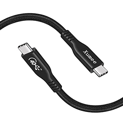[USB-IF Certified] USB4 Cable for Thunderbolt 4 Cable, 100W Charging 40Gbps Data Transfer Single 8K Video Dual 4K Display,USB c Thunderbolt Cable for Monitor eGpu MacBook M1 Mac Mini Dell (1M)