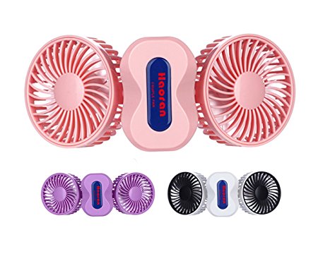 Haoran Mini Portable Foldable USB Rechargeable Powerful Small Cooling Desktop fan, Grate for Office Room Travel