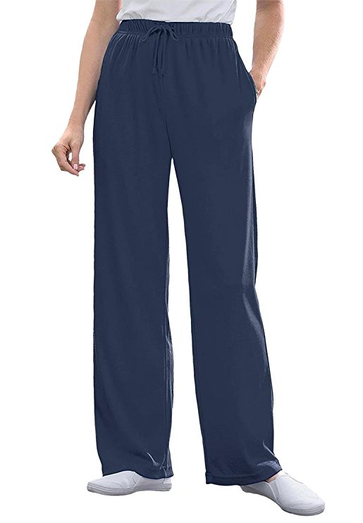 Women's Plus Size Tall Pants In Sports Knit