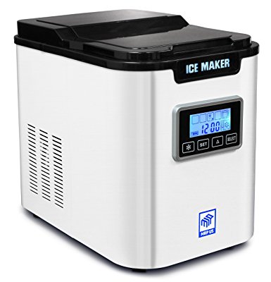 MRP US Portable Ice Maker IC703 With 3 Selectable Cube Size and Timer(White) for Home, Offices, Schools & Commercial Use.