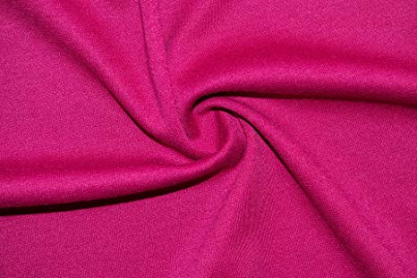 Ponte Double Knit Fabric Polyester Rayon Lycra Spandex Stretch 56"-58" By The Yard (Fuchsia)