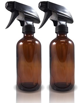 8oz Amber Glass Spray Bottle (2 Pack) Perfect for Essential Oil Blends