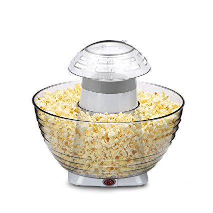 Excelvan Homemade Air-pop Popcorn Maker with Quick and Safe Operation, Popper Corn Machine with Removable Plus Bowl Suitable for Families Enjoyment, Party (White)