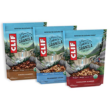 Clif Energy Granola - Variety Pack - Organic, Gluten Free Nutrition (10 Ounce Bag, 3 Count)