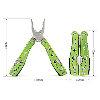 Multitools Knife Pockect Knife Pliers Kit Portable & Foldable w/Knife, Saw, Opener, Screwdriver Bit, File