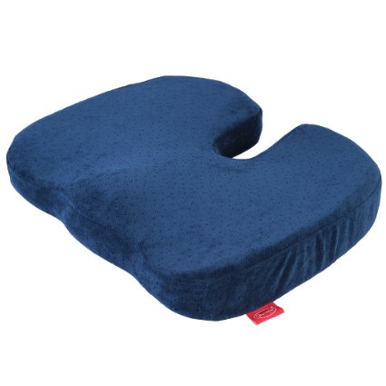 ChiroDoc (Bumtiful) - Breathable and Ergonomic Orthopedic Memory Foam Seat Cushion - For Coccyx and Tailbone Pain Relief and Reduce Back Pain From Sitting All Day -Use Anywhere -One Size Fits All