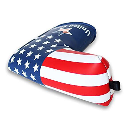 Craftsman Golf Stars and Stripes Golf Putter Club Head Cover Headcover for Scotty Cameron Odyssey Blade Callaway Taylormade Titleist Ping Mizuno