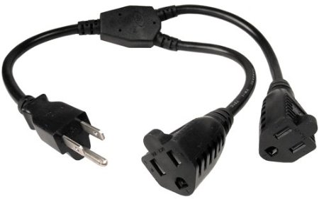 Cables Unlimited PWR-PSLIB-2 Outlet Xtender Power Cord Splitter