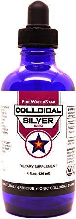 Colloidal Silver | 4 fl oz • Glass Bottle w/Dropper • 50 ppm | Ionic • Clear | Made from 99.99% Pure Silver | Boost Your Immune System