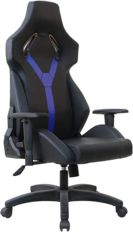 TOPSKY All Molded Foam Video Gaming Chair for Home and Office (Black and Blue)