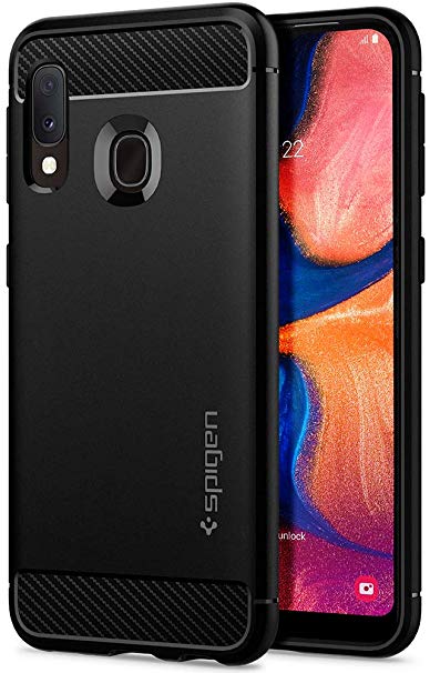 Spigen Rugged Armor Compatible for Samsung Galaxy A20e Case Cover - Black