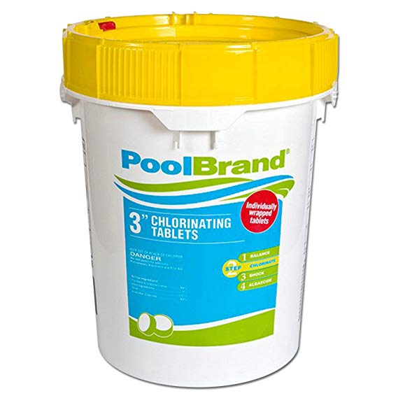 Pool Brand 3-Inch Swimming Pool Chlorine Tablets - 50 Pounds