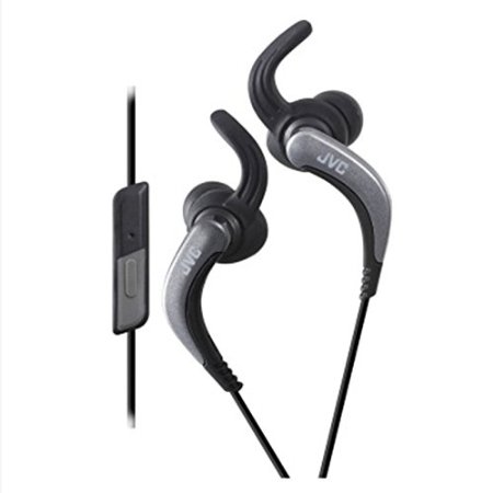 JVC HAETR40B Extreme Fitness Headphones, Black/Silver