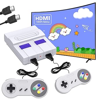 Super Retro Game Console HDMI Classic Retro Game Console for 821 Retro Game Console TV Console Classic for Old School Gamers, Plug & Play, Ideal for Dual Players Kids, Adult, Birthday Gift(Grey)