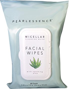 Micellar Cleansing Facial Makeup Remover Wipes w/ Soothing Aloe, 60 Count (1 Pack)