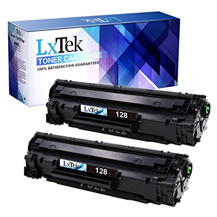 LxTek Canon 128 (2 Black) Compatible Toner Cartridge Replacement For Canon CRG128 3500B001AA CE278A For Canon ImageCLASS D530,D550,MF4570dn,MF4770n,FAXPHONE L190,L100,MF4880dw,MF4890dw,MF4450 Printer