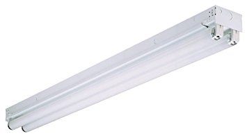 Lithonia Lighting C 240 120 MBE 2INKO 4-Foot 2-Light T12 Fluorescent Ceiling Fixture, White