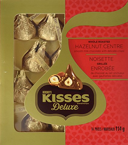 Kisses Deluxe Chocolates with Hazelnut Center