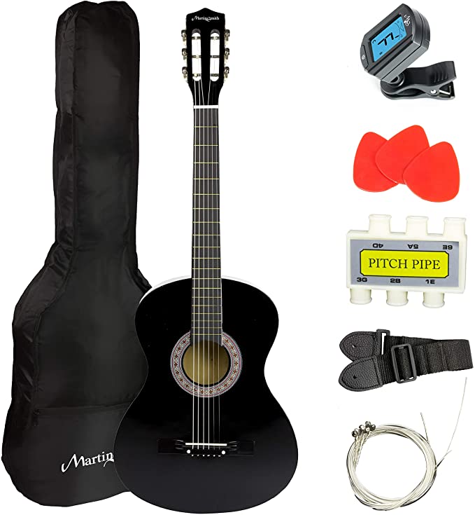 Martin Smith W-38-BK Acoustic Guitar Pack, Black