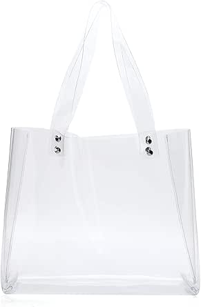 Women's PVC Clear Tote Bag for Working Beach Concert Sports Events Bag