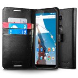 Nexus 6 Case Spigen Stand Feature Nexus 6 Case Wallet NEW Wallet S Black Premium Wallet Case with STAND Flip Cover for Google Nexus 6 2014 - Black SGP11247