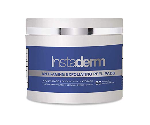 Anti-Aging Exfoliating Peel Pads -Chemical Peel Pads with Glycolic, Lactic, and Salicylic Acid. Smooth’s Fine Lines, Wrinkles, Dark Spots & Skin Roughness to Enhance the Skins Texture & Tone.