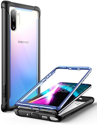 i-Blason Ares Series Case Designed for Galaxy Note 10 (2019 Release), Rugged Clear Bumper Case Without Built-in Screen Protector (Blue)