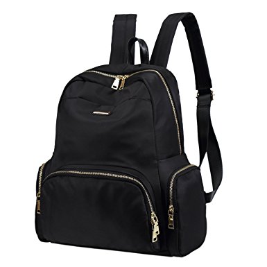 LINGTOM Waterproof Nylon Backpack School Bags Casual Daypack Purse for Women & Girls