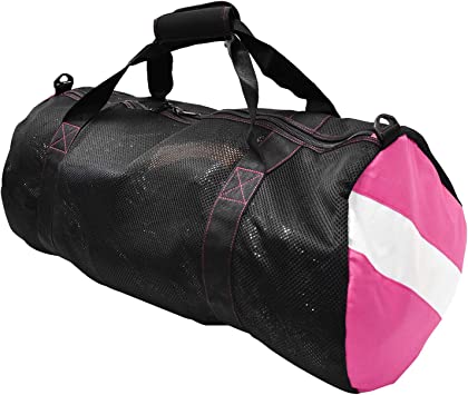 Scuba Choice Collapsible Mesh Duffle Bag for Dive Equipment w/Shoulder Strap, Pink,One Size