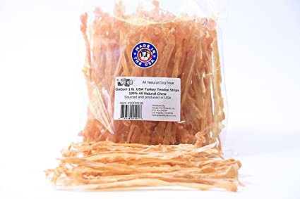 GoGo Turkey Tendon Strips Dog Chew Treats Sourced and Made in The USA