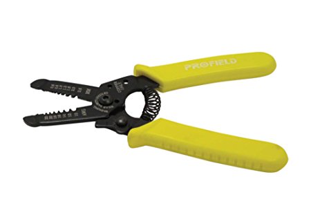SE 8863WS Copper Wire Stripper with Teeth Strips from 10 to 22 Gauge, 6-1/2", Yellow