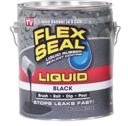 Flex Seal Liquid Giant Gallon (Black) Brush, Roll, Dip, Pour!