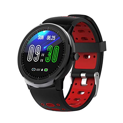 Bingofit Race Full-Touch Screen Smart Watch, Wearable 1.3inch Screen Smartwatch with Step Counter, Smart Fitness Watch with Heart Rate & Blood Pressure Monitor, iOS & Android Compatible Sport Wristban