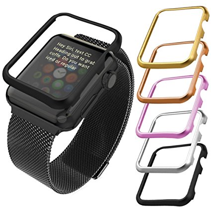 Apple Watch Case(42MM), Bandmax Lightweight Black Gun Plated Hard Protective Case for Apple Watch/Watch Sport/Watch Edition Accessories