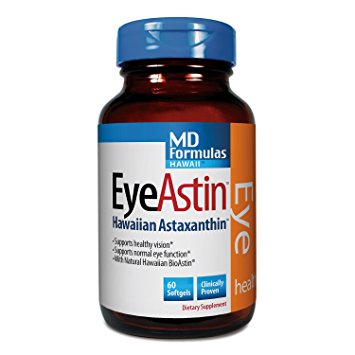 BioAstin Hawaiian Astaxanthin – MD Formulas EyeAstin - 60  gelcaps –  Supports Eye Health Naturally – A Super-Antioxidant Grown in Hawaii