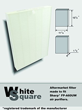 Sharp* Series Fp-a60uw Air Purifier Aftermarket Filter Replaces Fz-a60hfu By White Square