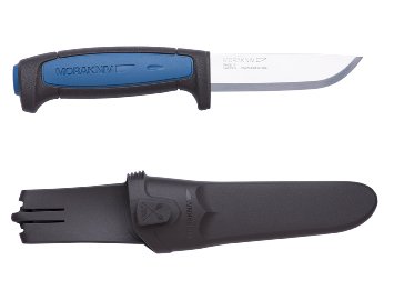 Morakniv Craftline Pro S All Round Fixed Utility Knife with Sandvik Stainless Steel Blade and Combi Sheath, 3.6"