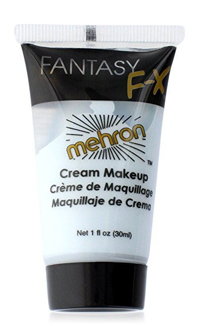 Mehron Makeup Fantasy F/X Water Based Face & Body Paint, MOONLIGHT WHITE– 1oz Carded