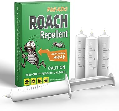 SUAVEC Roach Repellent, Cockroach Repellent for Home, Roach Deterrent, Roach Control for Indoor and Outdoor Use, Effective Roach Repeller, Keep Roach Away, Safe Roach Repellant- 4 Tubes (4.2 oz)