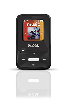 SanDisk Sansa Clip Zip 4GB MP3 Player, Black With Full-Color Display, MicroSDHC Card Slot and Stopwatch- SDMX22-004G-A57K (Discontinued by Manufacturer)