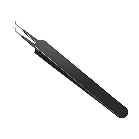 BESTOPE Blackhead Remover Tweezer Kit Professional Stainless Steel Curved Tip Blemish Acne Extractor Comedone remover tool for face cleaning