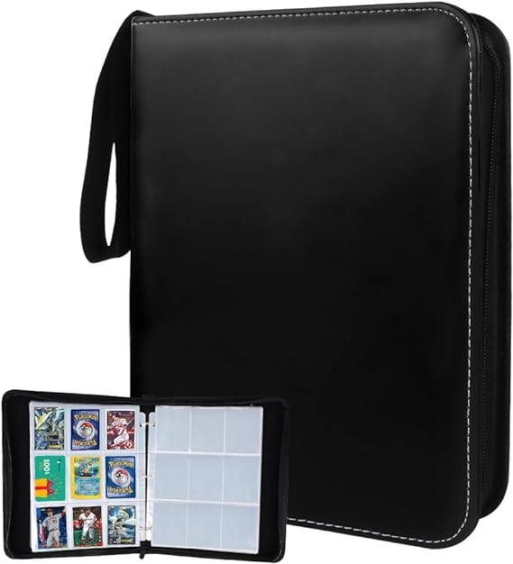 Collector Card Binder 9 Pocket, FOME Portable Binders for Cards with 900 Cards, 50 Removable Trading Card Sheets, Card Holder Book Suitable for Game Cards, Sports Cards