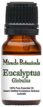 Miracle Botanicals Australian Eucalyptus Globulus Essential Oil - 100% Pure Eucalyptus Globulus - 10ml or 30ml Sizes - Therapeutic Grade - 10ml